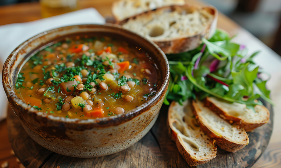 cup of lentil soup
