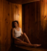 Woman in sauna