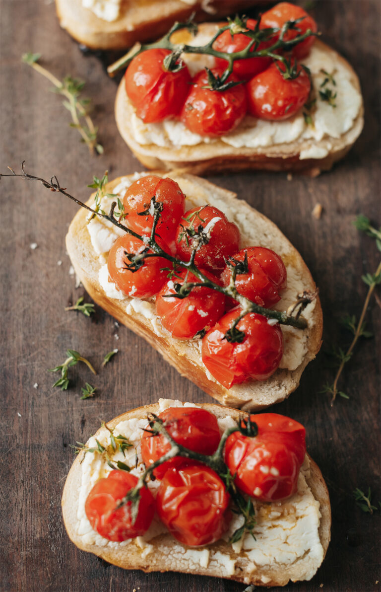 Blistered Cherry Tomato Recipe with Labneh