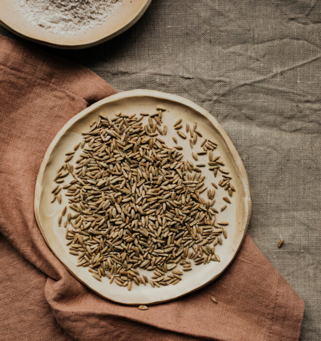 Rye berries are a healthy whole grain