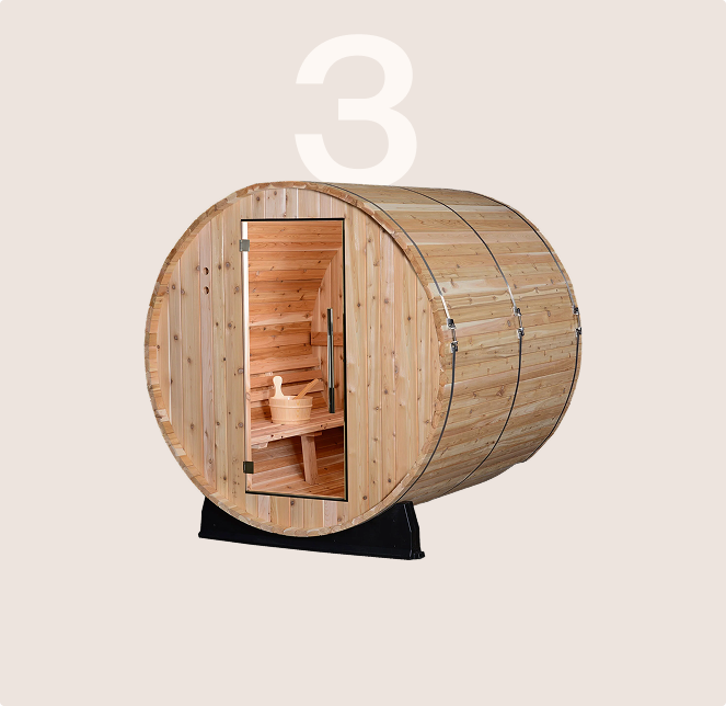 Almost Heaven Pinnacle 4-Person Barrel Sauna